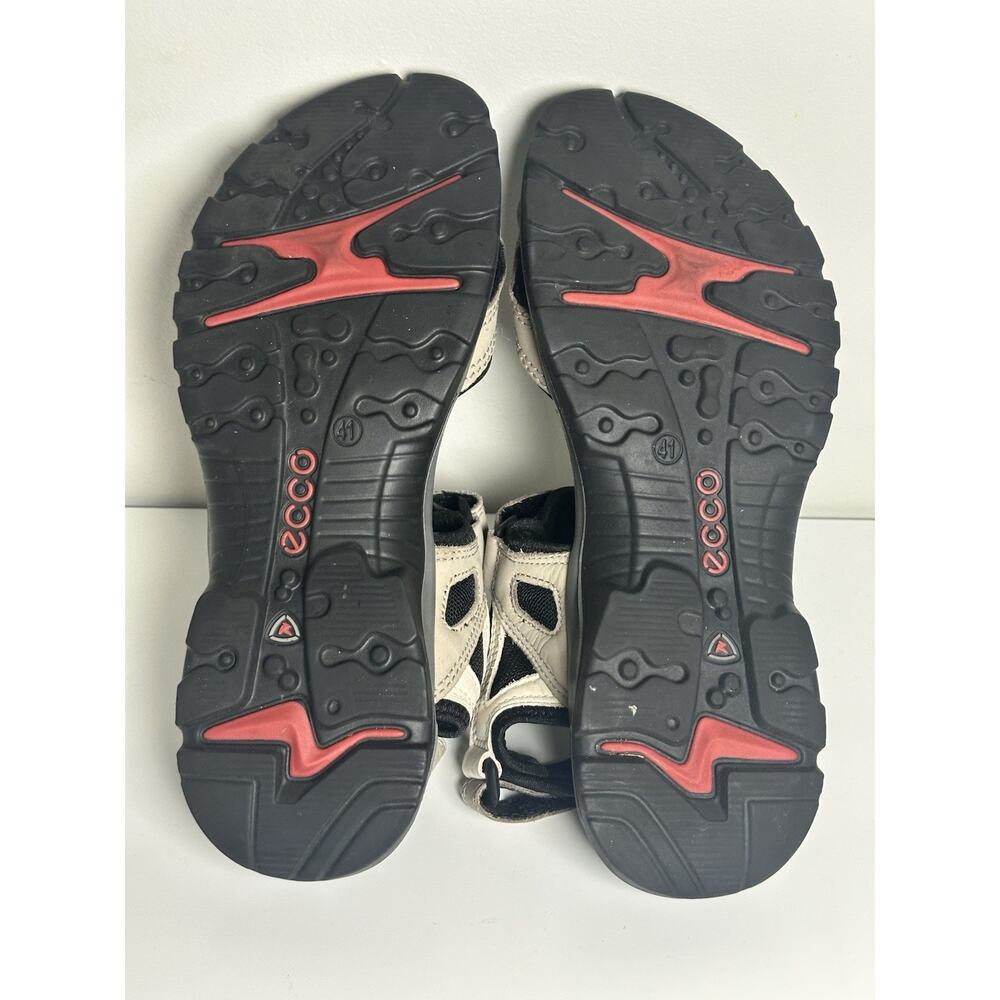ECCO Offroad Yucatan Sandals Womens 41 Adjustable Strappy Slingback Beige Black - Picture 5 of 8